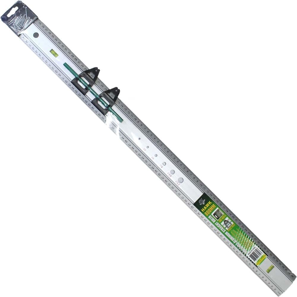 HAWK 750 MM Aluminum Metric Ruler With 2 Sliding Ruler stops, And 2 Center Bubble Levels - TZ7250TM