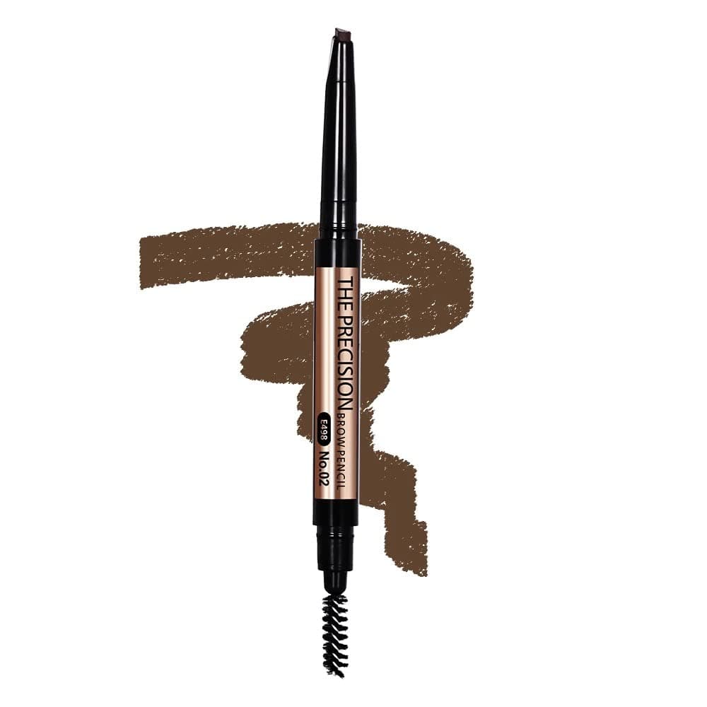 Menow Waterproof Eyebrow Pencil, Automatic Double-Headed Eyebrow Pencil, Two Sides & Easy To Apply.(Dark Brown)