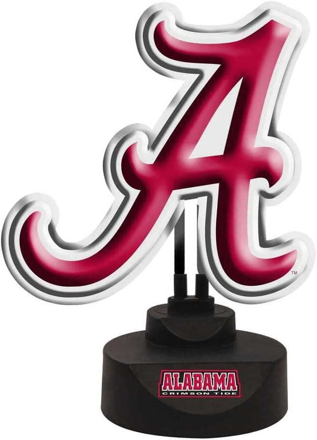 NCAA The University of Alabama Team Logo Neon Lamp, One Size, Multicolor