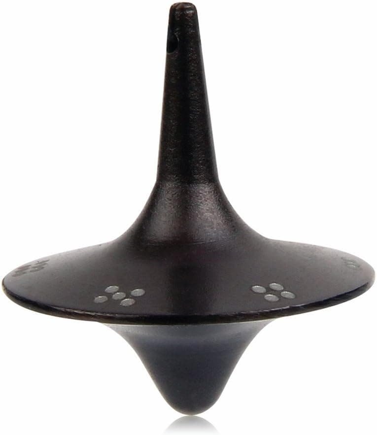 TOPCHANCES Metallic Spinning Tops Built to Last and Spin Forever Gyro for Adult Kids Toys Unique Gift Idea (Gift Packaging) (Black)