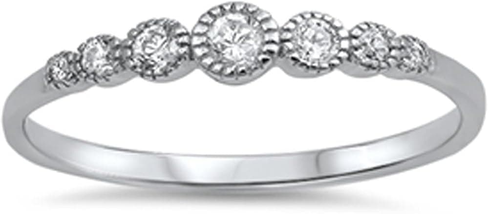 CHOOSE YOUR COLOR Sterling Silver Round Ring
