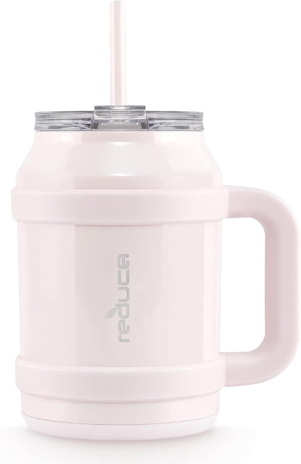 Reduce 50 oz Tumbler with Handle - Vacuum Insulated Stainless Steel Desk Mug with Sip-It-Your-Way Lid and Straw - Keeps Drinks Cold up to 36 Hours - Sweatproof, Dishwasher Safe, BPA Free - Pink Cotton
