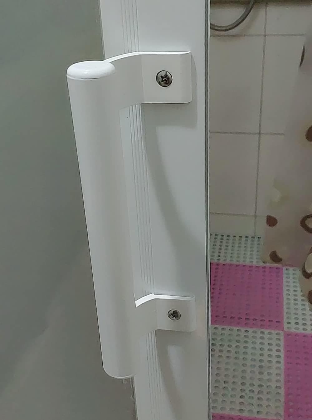 KAFENDA 8 inch Aluminum Alloy Sliding Door Handle Balcony Glass Door Handle Bathroom Cabinet Door Handle Storage Door Garden Door Handle Modern Metal Handle (White)