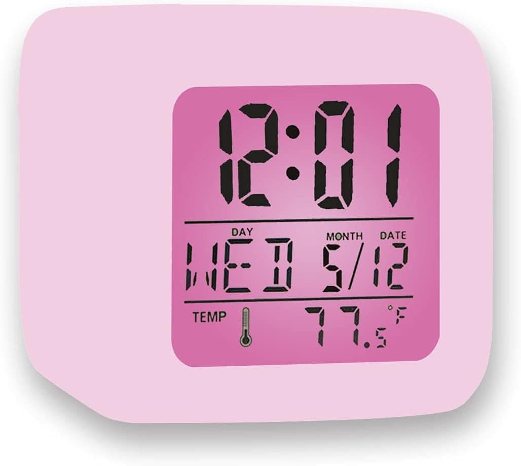 Alarm Clock Kids Alarm Clock Digital Clock,Alarm Clock for Kids Students to Wake up at Bedroom, Large Display Time Kid Clock with Snooze, a Portable Clock Which Use Kid Room Decor for Girls