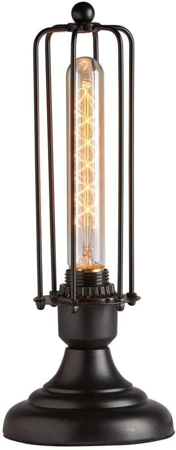 Dkocva Edison Style Wire Caged Industrial Table Lamp Accent Light