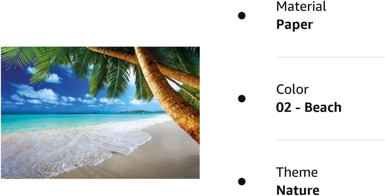 GREAT ART Photo Wallpaper – Palm Beach ‒ Picture Decoration Caribbean Dream Beach Bay Paradise Nature Tropical Island Trees Isle Blue Sky Image Decor Wall Mural (82.7x55.1in - 210x140cm)