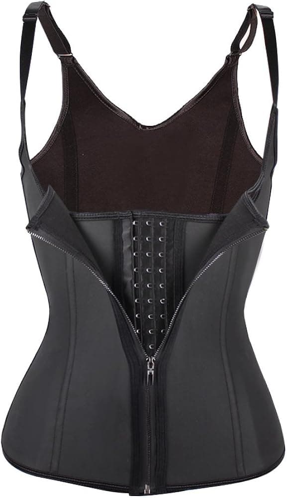 JOYMODE Women's Latex Waist Trainer Shapewear Workout Waist Cincher Vest Size 3XL Black