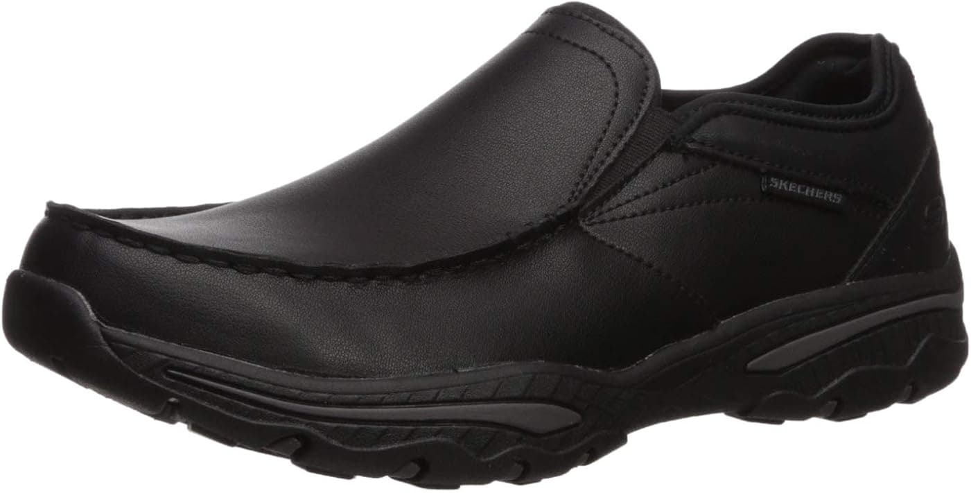 Skechers Men's Creston-Artie Leather Slip on Moccasin