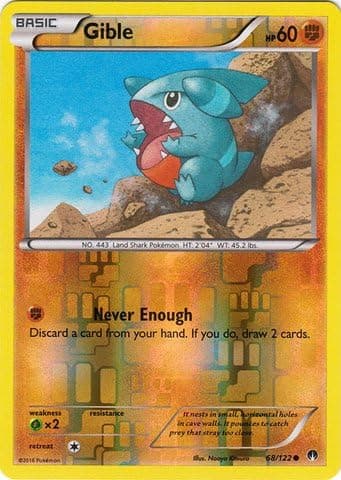 Pokemon - Gible (68/122) - XY Breakpoint - Reverse Holo