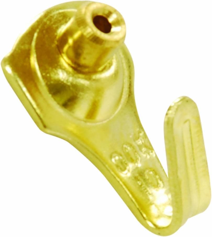 OOK 50672 Professional Picture Hangers, Reusable Art Hooks, Padded, Brass, 10lbs (20 Set)