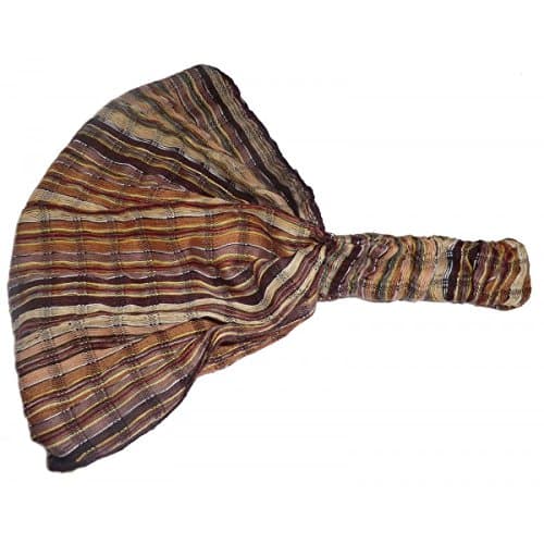 (Ship from USA) Guatemalan HEADBAND - Earth Brown Srtiped Hand Made Stretch Headwrap NEW D17