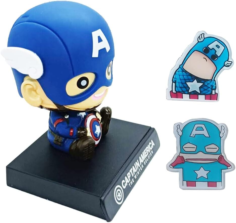 Cute Cartoon Toys Car Decorations Cartoon Hero Phone Holder Bobblehead Doll Car Interior Accessories Dashboard Phone Holder, Cute Hero Bobble Head for Car Dashboard Toys Big Hero