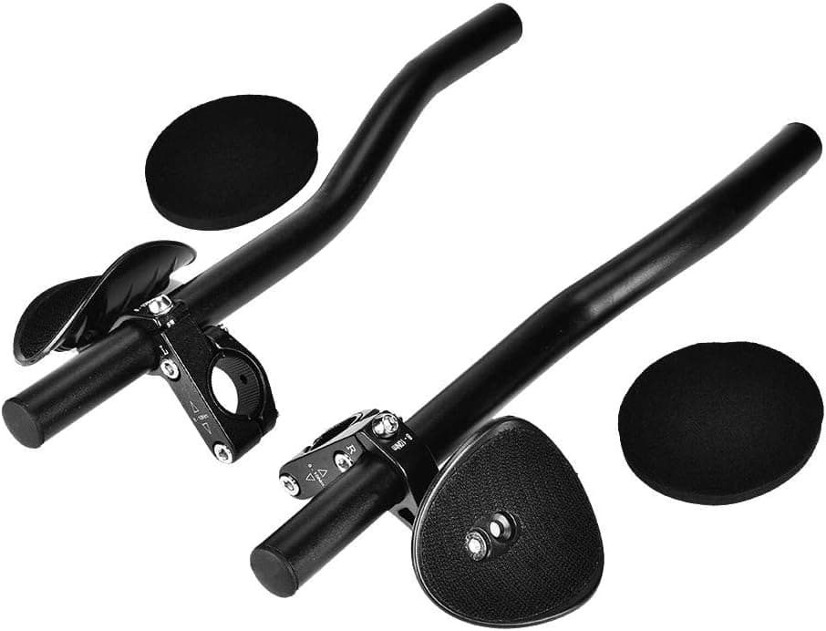 Bicycle Handlebar Arm, Heavy Duty Aluminum Alloy Cycling Relaxation Handlebar Bike Arm Rest Position Clip Aero Bars for Mountain Road Bikes