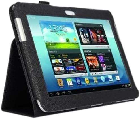 SupCase Slim Fit Folio Leather Tablet Case Cover for Samsung Galaxy Note 10.1-Inch N8000, Black (S8000-62A-BK)