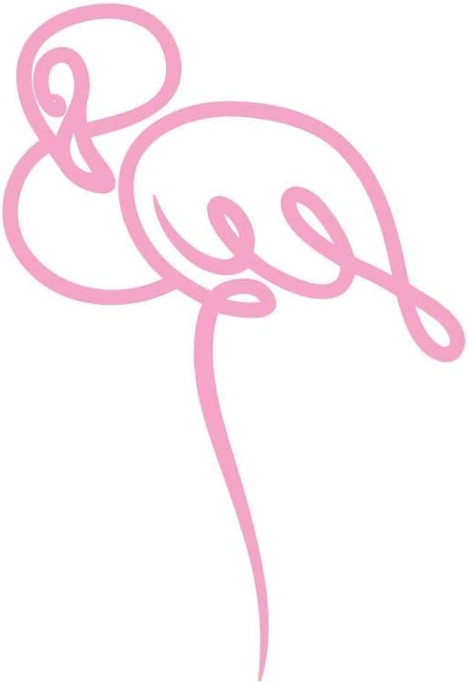 Animals Birds Colors & Sizes Variations Vinyl Stickers Decals Flamingo Line Art Garage Home Window (4 X 2,72 in.) Pink
