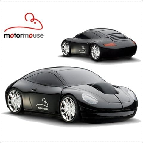 Classic Sportscar Wireless Computer MotorMouse Mouse Black