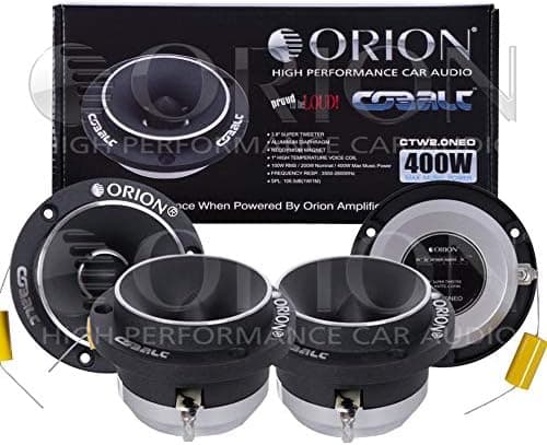 2 Pair 4 Tweeter CTW2.0NEO Strong 400 WATTS NEODYMIUN Motor Magnet HIGH Performance HIGH FREQ Extended Range 2000-24000 hZ CAR Stereo CAR Audio Most Powerful Tweeter ON This Size