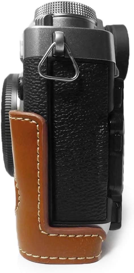 kinokoo Fuji X-T3 Camera Case, Half Case for Fujifilm X-T3 Bottom Cover Protective Case-BROWN