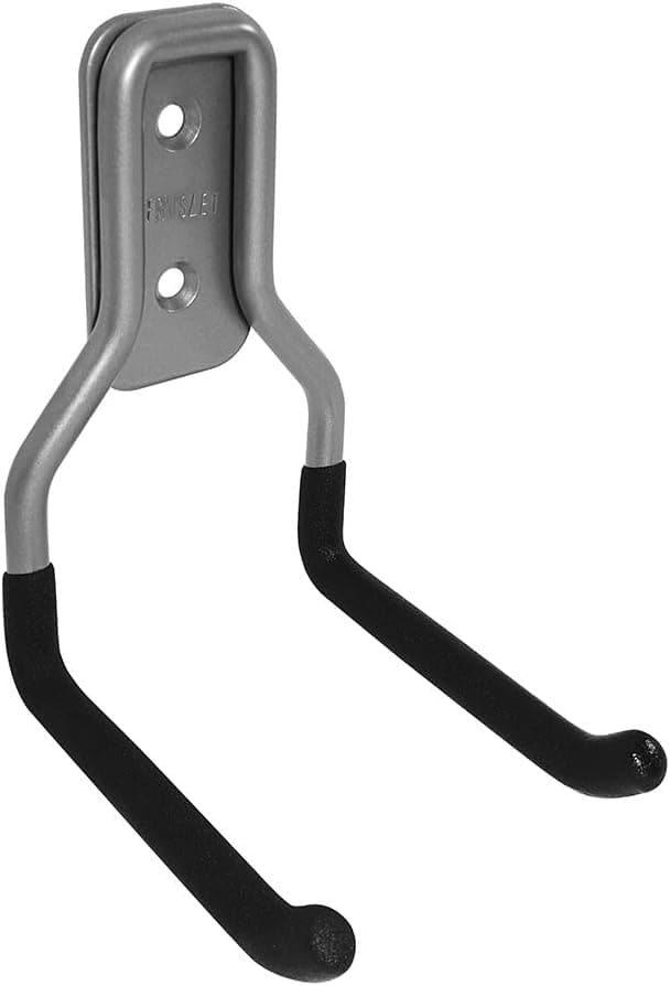 FRMSAET Sturdy and Durable Metal Hooks Garage Hanging System Yard Tool Organizer and Holder Utility Hooks,（Grey, Large） (2 Pack"L" Hooks)