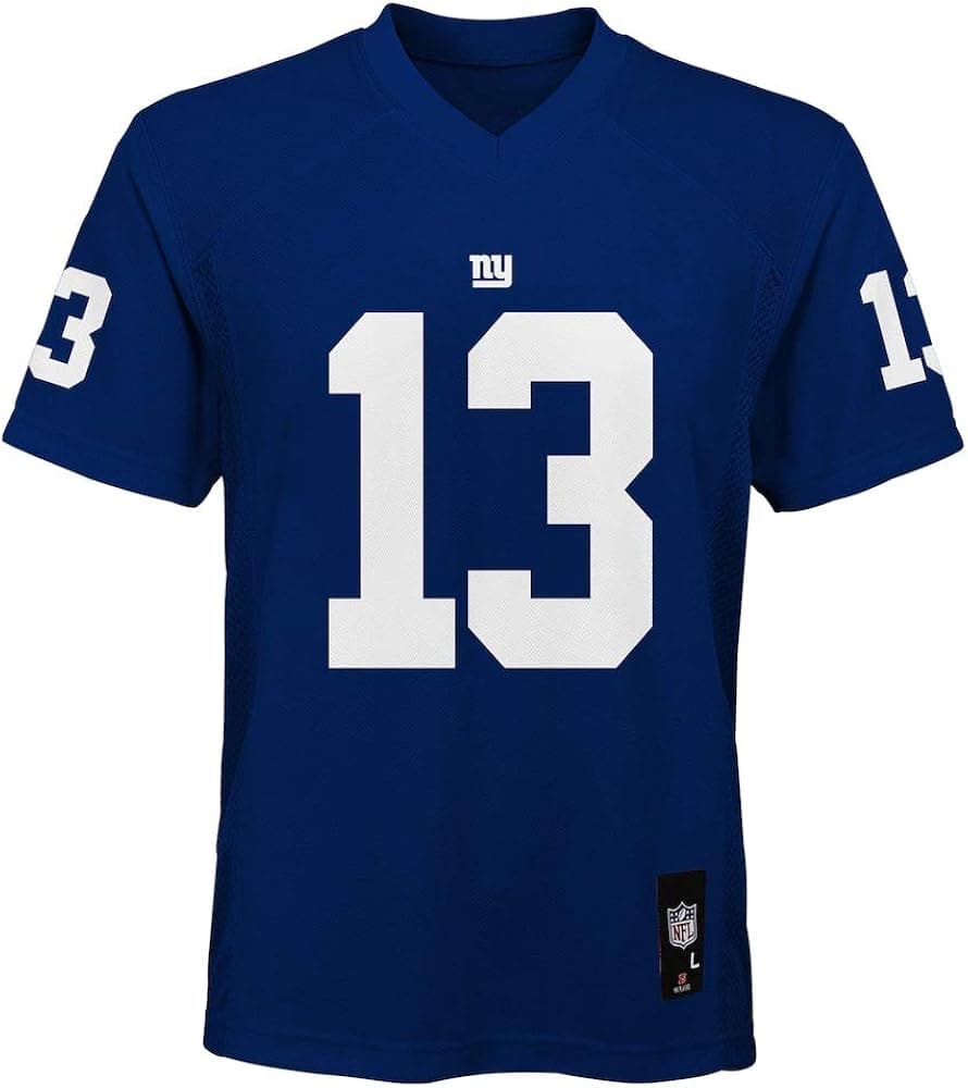 Outerstuff Odell Beckham Jr. New York Giants #13 NFL Kids 4-7 Mid-Tier Team Color Jersey Blue (Kids Large 7)
