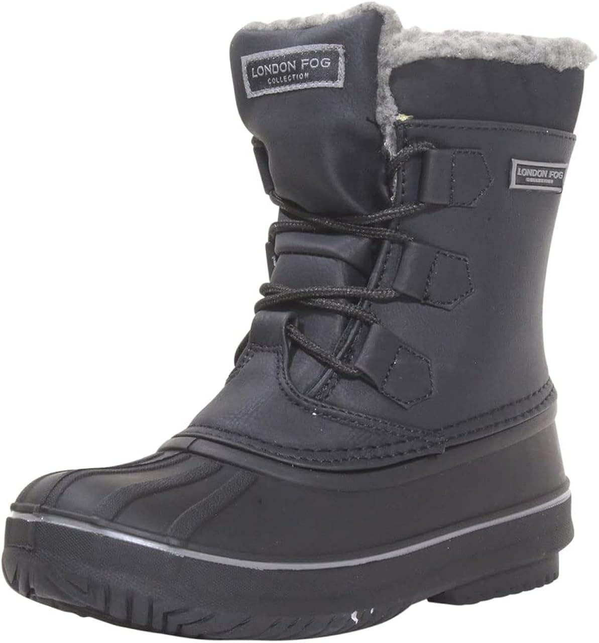 LONDON FOG Boys Cheshire Cold Weather Snow Boot Black 2