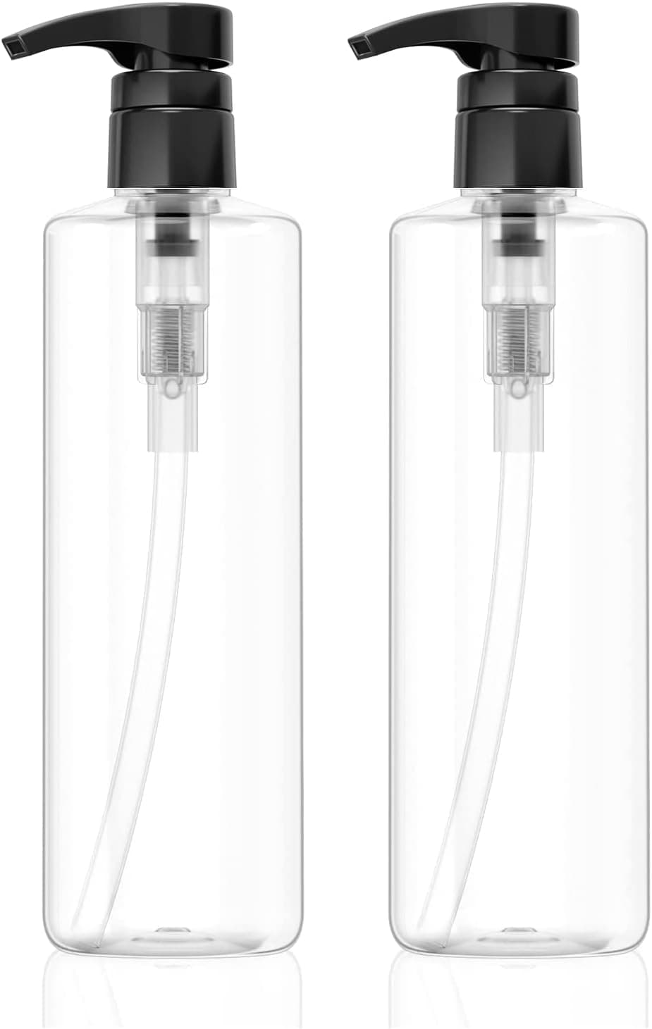 Bar5F 16-Ounce Empty Pump Bottles for Shampoo and Conditioner BPA-Free 2-Pack