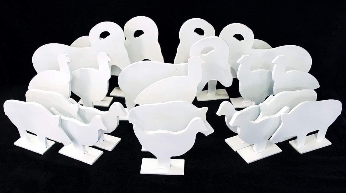 Magnum Target 3/8 Scale NRA Metallic Silhouette Targets - 20pc Small Bore Pistol Knock-Overs