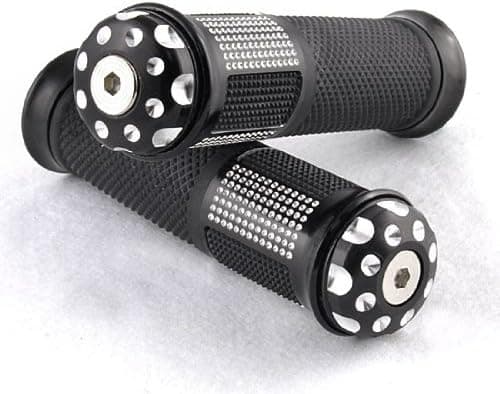 2 pc Custom JDM Style Rubber Gel Anti-skid Black Billet Bar End Cap Slider Hand Grip 7/8" Handle Bar
