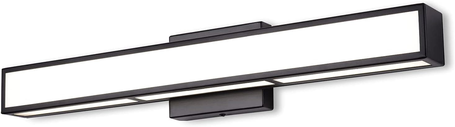 Heratos 24 inch LED Bathroom Vanity Light bar, Oil Rubbed matt Black midcentury Wall Mounted Light Fixture, 24", 24W,2100lm, 4200K Neutral Day Light