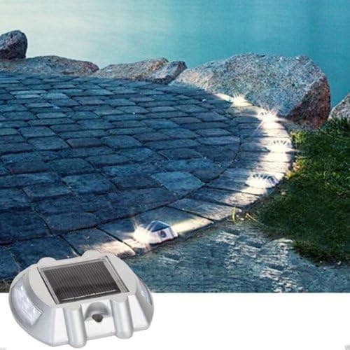 Solar Power White 6LED Road Driveway Pathway Stair Lights