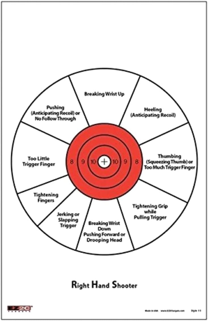 EZ2C Targets Style 11 Targets,11x17in,Red and Black Ink,Pack of 25 EZ2C011