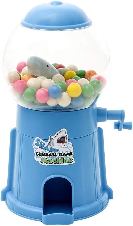 Gumball Machine Game 9” Shark Gum Candy Dispenser Toys. Includes gumballs Great Gift for Boys & Girls and Carnival Parties, Christmas, Giveaways,