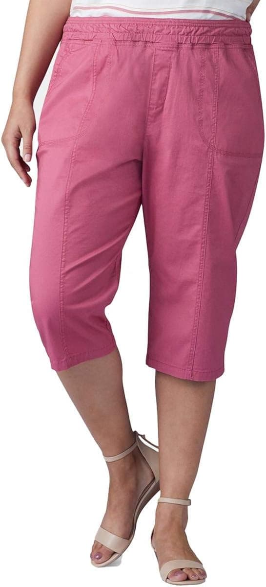 Lee Women's Plus Size Flex-to-go Relaxed Fit Pull-on Utility Capri Pant