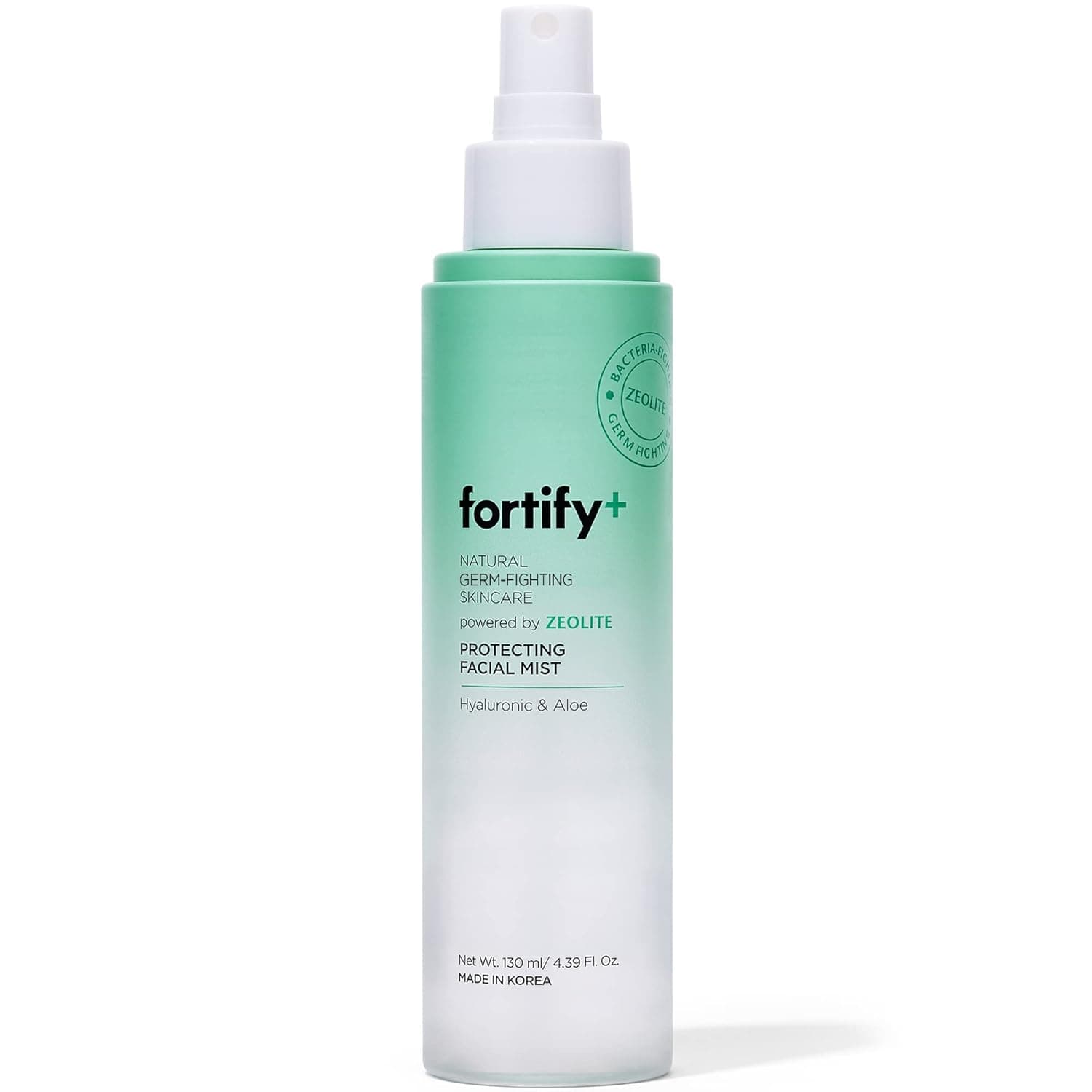 Fortify Hydrating Facial Mist Spray with Hyaluronic Acid & Aloe - Protecting & Anti-Aging - Vegan, Fragrance-Free, Alcohol-Free, Cruelty-Free for All Skin Types - Made in Korea -130ML/4.39Fl.Oz