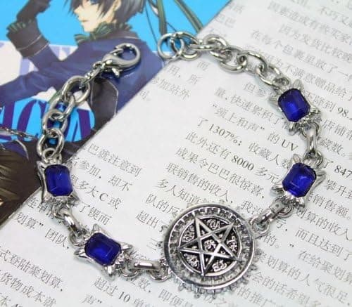 NGuild New Yamasaki Kuroshitsuji Black Butler Ciel Phantomhive Cosplay Bracelet