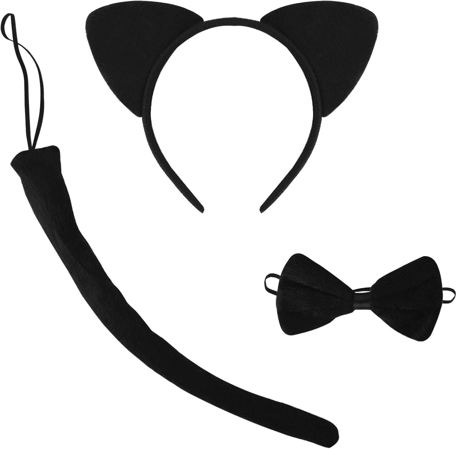 Cosplay Animal Ear Halloween Costume Headband Bowknot Tail