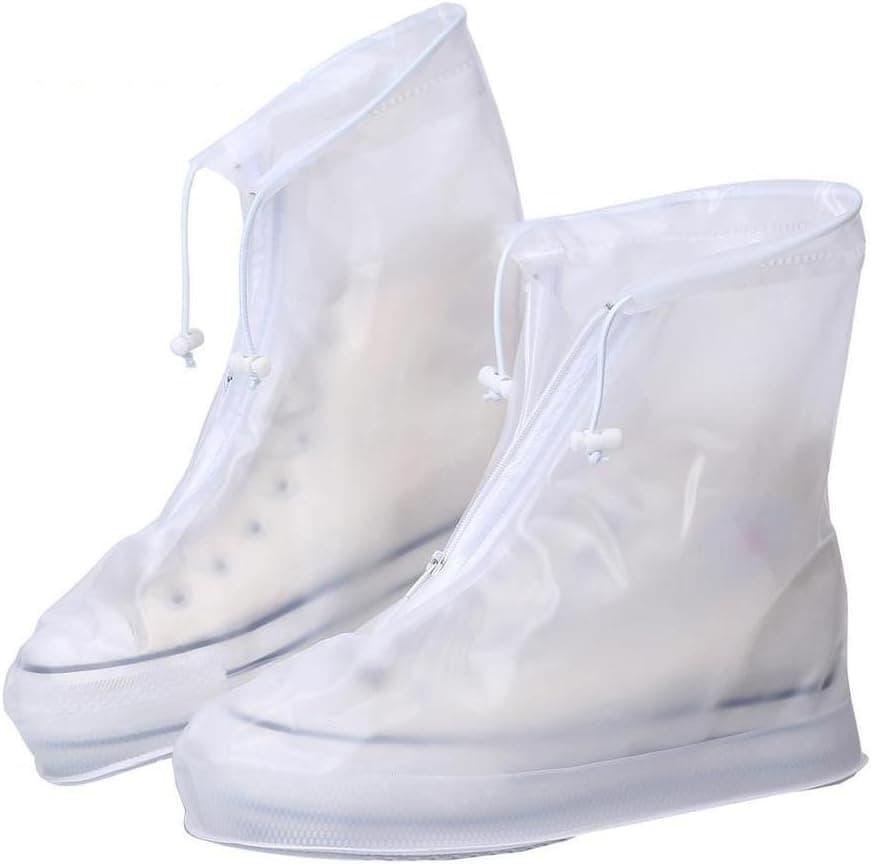 OWIKAR Waterproof Shoes Cover Slip Resistant Rubber Sole Galoshes to Protect Over The Shoe, Boot Cover, Reusable Waterproof Rain Snow Boots for Men and Women. (Large)