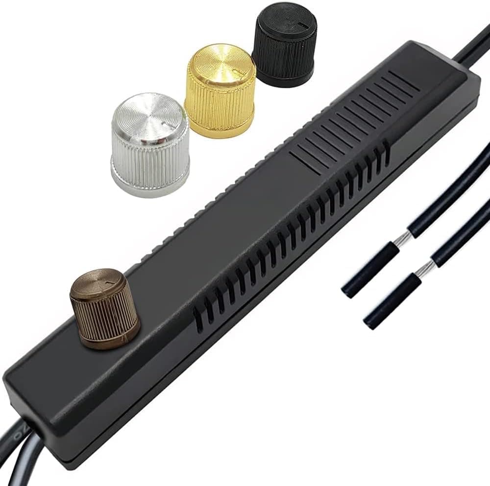 Zing Ear ZE-02A Floor Lamp Dimmer Switch 500W Max.120VAC Knob Rotary Switch Replacement Kit Plastic Shell -Black