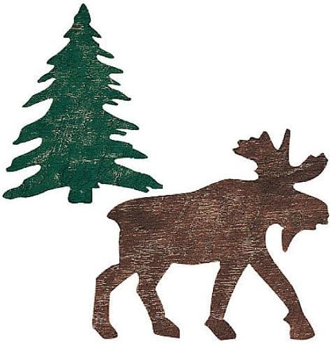 Wallies 12137 Moose and Trees Wallpaper Cutout
