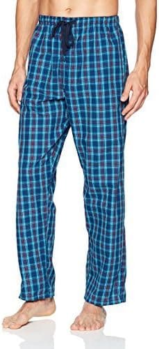 Hanes Men's Logo Woven Plaid Pants
