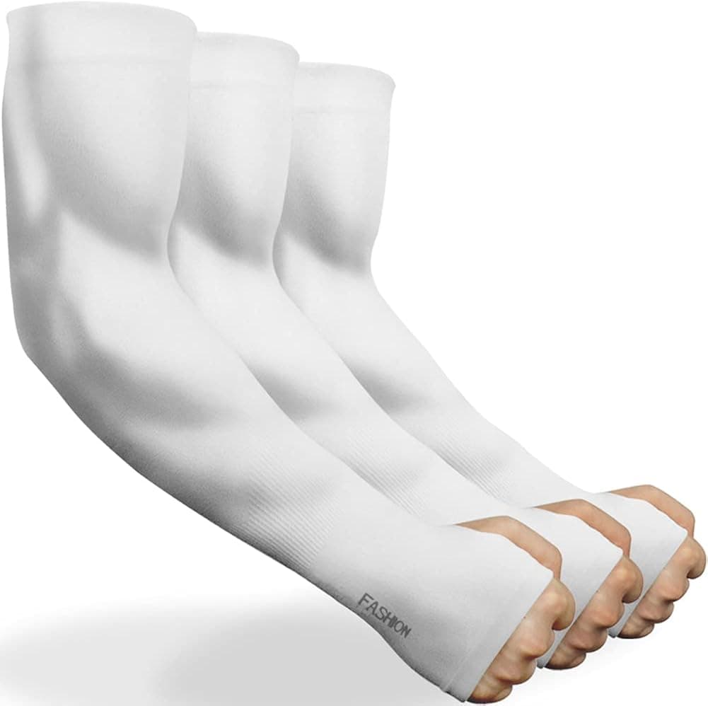 beister 3/6 Pairs UV Cooling Arm Sleeves Sun Protection Unisex for Sports, Cycling, Golf