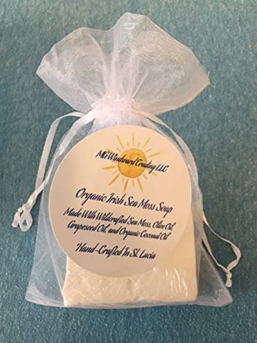 MG Windward Trading Dr. Sebi Inspired Hand-Crafted Organic Irish Sea Moss Soap, Off white, 3 Ounce