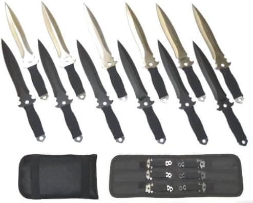 12 Pc Set Throwing Knives TK12BK