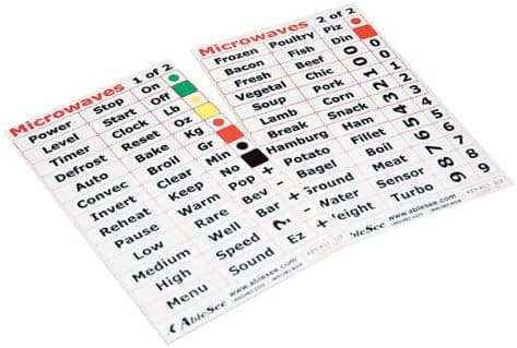 Large Character Stickers for Microwaves