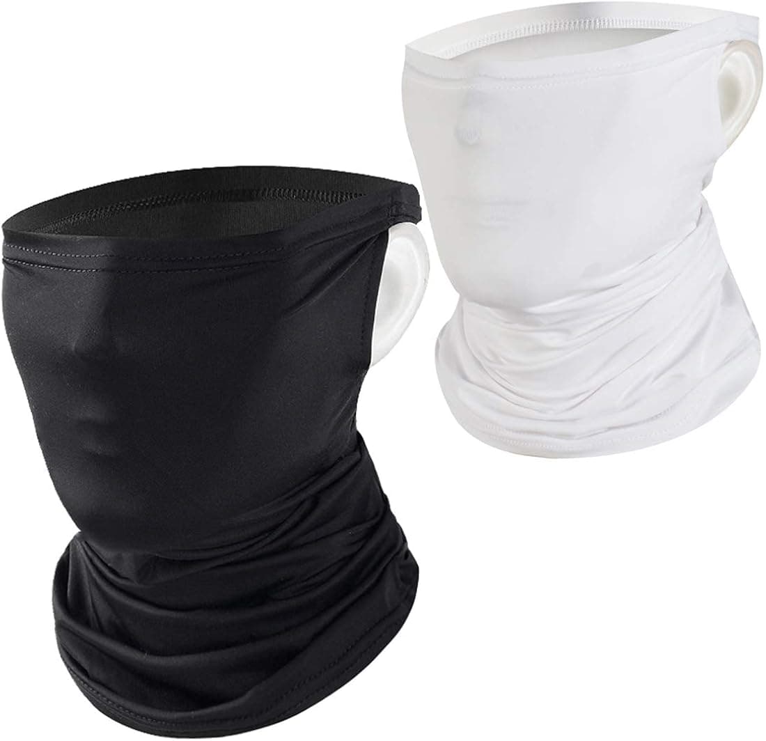Neck Gaiter Face Scarf Mask Bandana Ear Loops -Dust, UV,Sun Protection Balaclava for Running Biking Fishing Cycling