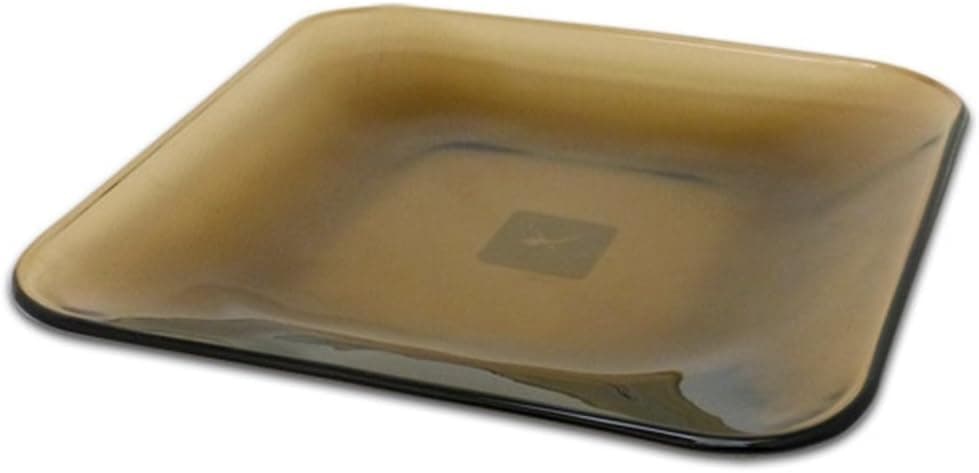 Anchor Hocking 10" Mocha Square Glass Dinner Plates - Set of 4