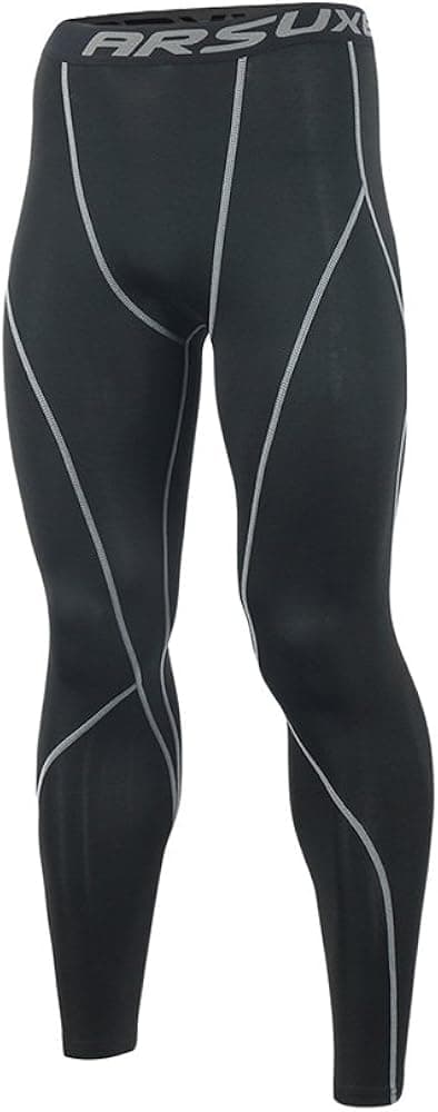 ARSUXEO Men's Compression Tights Running Pants Baselayer Legging K3