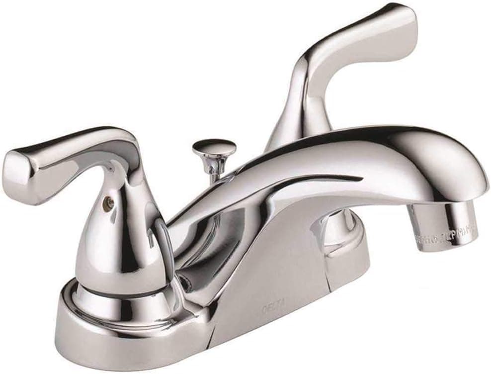 Delta Foundations 4 in. Centerset 2-Handle Bathroom Faucet in Chrome