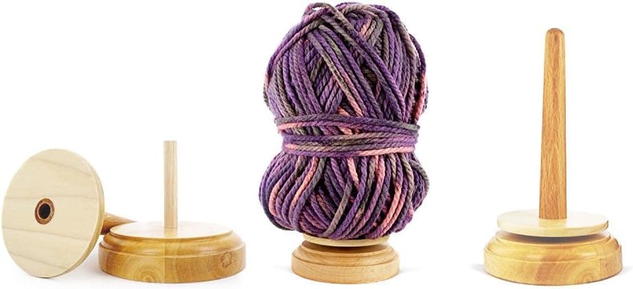 Yarn Holder With Twirling Mechanism - 100% wood