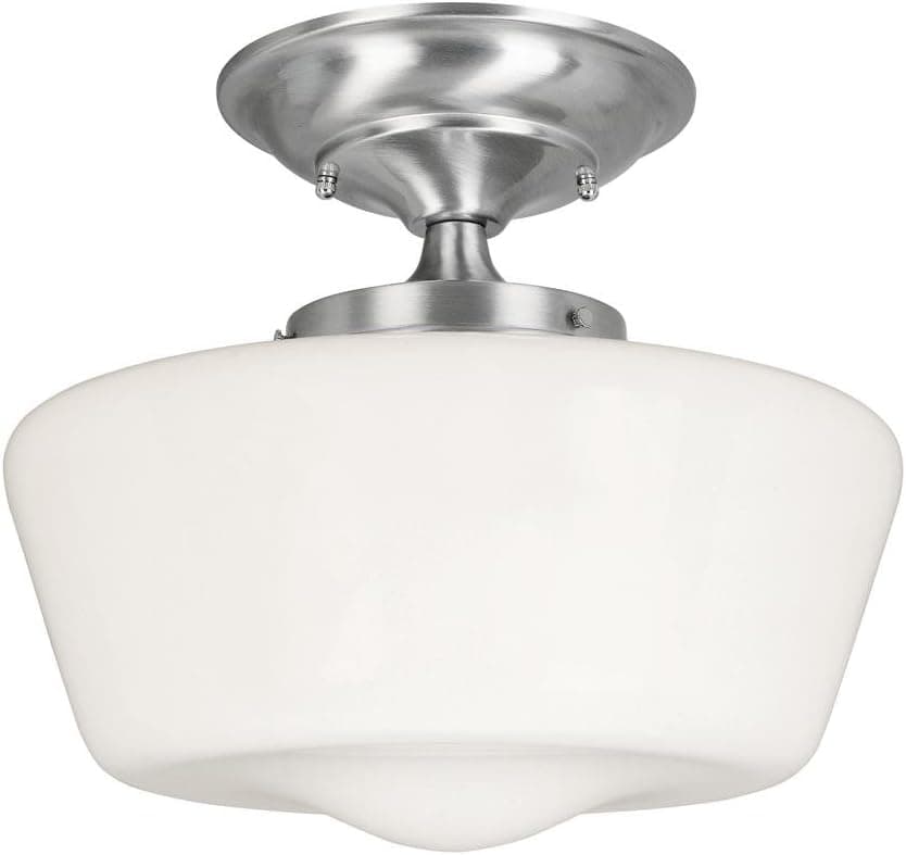 World Imports 9007-37 1-Light Brushed Nickel Semi-Flushmount